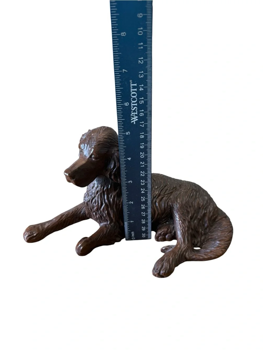 Vintage Red Mill Hand Crafted Carved Brown Pecan Shell Resin Irish Setter Dog
